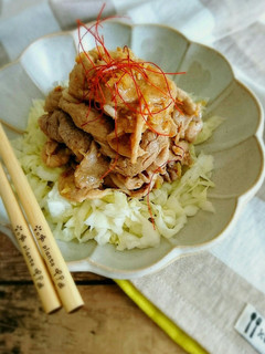 絶品!豚しゃぶとキャベツの焼き肉香味タレ-レシピのメイン写真