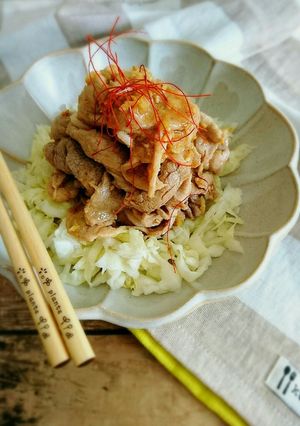 絶品！豚しゃぶとキャベツの焼き肉香味タレ-レシピのメイン写真