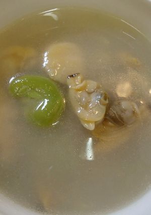 漢方医お勧め薬膳!あさりと空豆のスープ-レシピのメイン写真