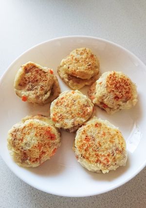 離乳食☆レンコンとじゃがいものおやき☆-レシピのメイン写真