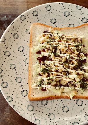 簡単朝ごはん☆お好み焼き風トースト-レシピのメイン写真