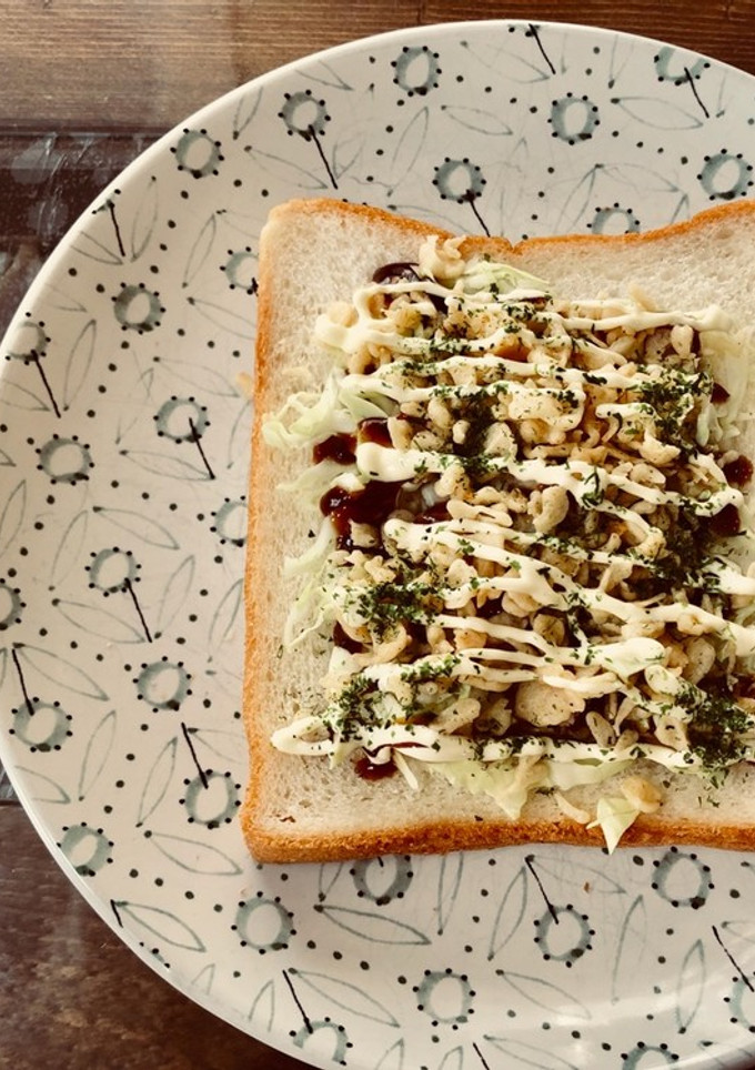 簡単朝ごはん☆お好み焼き風トースト-レシピのメイン写真