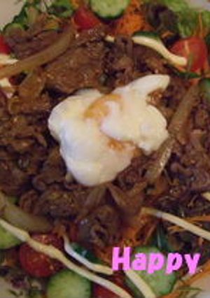 温玉のせ焼肉サラダ☆-レシピのメイン写真