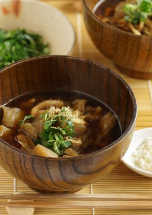 たぬき汁（チーズをトッピング）-レシピのメイン写真