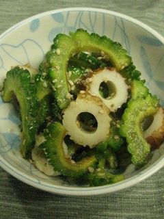ゴーヤとちくわの胡麻和え-レシピのメイン写真
