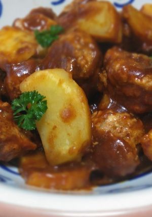 ミートボールとポテトのデミソース-レシピのメイン写真