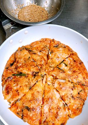 豚キムチーズなチヂミ！-レシピのメイン写真