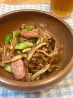 オクラきのこウィンナー バター炒め-レシピのメイン写真