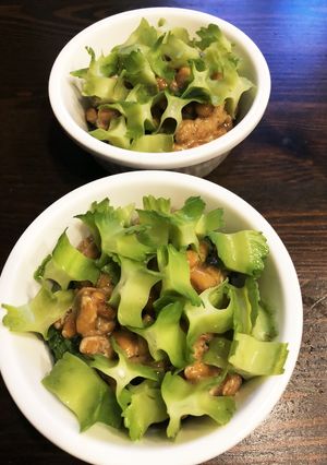 四角豆とモロヘイヤの☆納豆和え-レシピのメイン写真