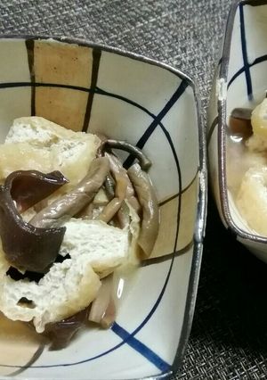 常備菜 油揚げとぜんまい、キクラゲの煮物-レシピのメイン写真
