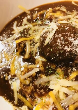 レトルトカレーの具☆ミートボル＆チーズ-レシピのメイン写真