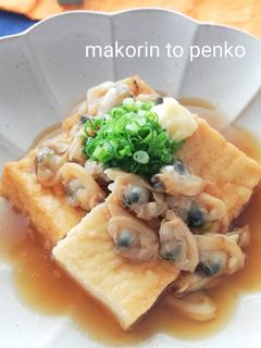 麺つゆで簡単*厚揚げのあさりあんかけ-レシピのメイン写真