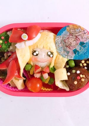 プリキュア キュアマシェリ キャラ弁-レシピのメイン写真