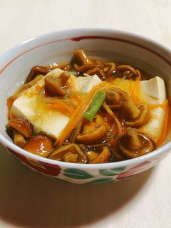 なめこと野菜の和風餡掛け豆腐-レシピのメイン写真