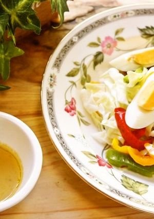 野菜をたっぷり♪簡単わさびドレッシング-レシピのメイン写真