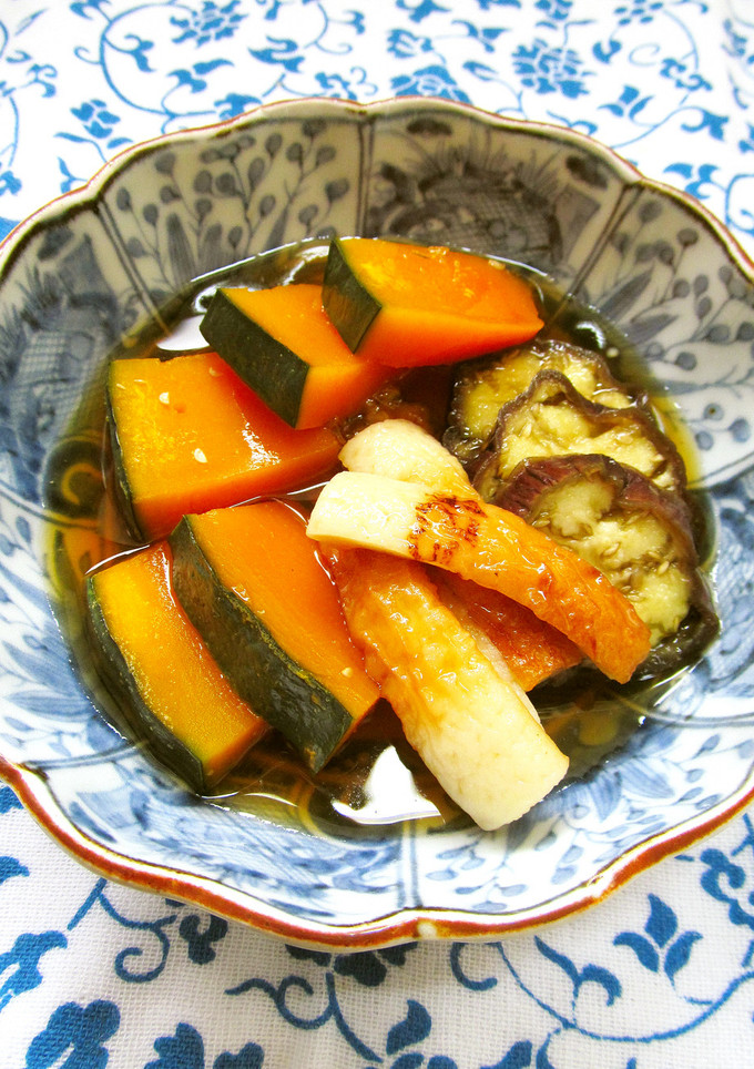 ●かぼちゃとナスとちくわの煮物●-レシピのメイン写真