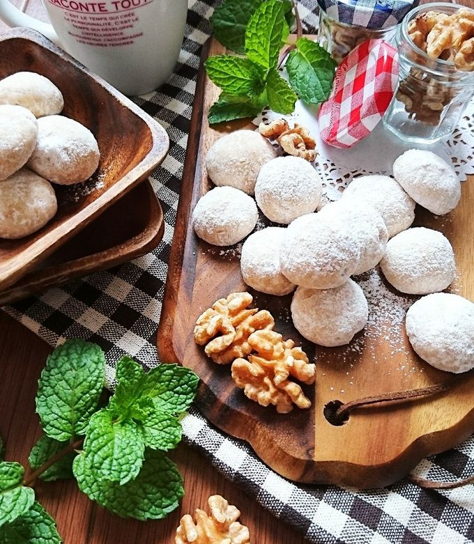 簡単ざくほろ☆くるみスノーボール。 by ゆぅゅぅ 【クックパッド