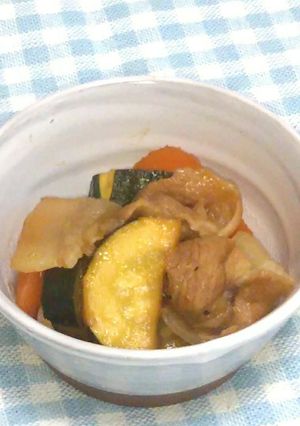 ｽﾞｯｷｰﾆ&人参&豚肉の焼肉タレ炒め-レシピのメイン写真