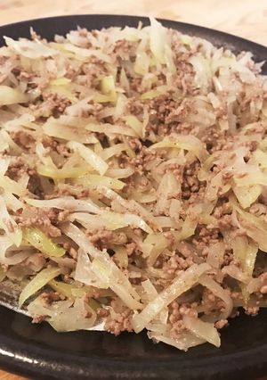青パパイヤとひき肉の炒め物-レシピのメイン写真