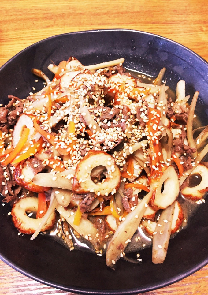 ごぼうと牛肉の炒め物-レシピのメイン写真