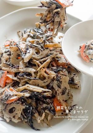 根菜とひじき☆黒ごまサラダ-レシピのメイン写真