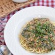 がごめ昆布きざみと納豆パスタ