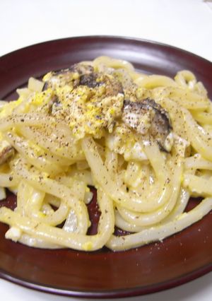 スピード☆　カルボ風うろん-レシピのメイン写真