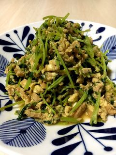 豆苗ツナ卵炒め-レシピのメイン写真