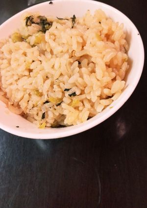 小松菜とちりめんの炊き込みご飯♪-レシピのメイン写真
