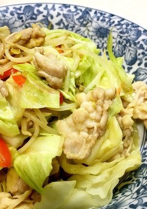 豚バラ肉とキャベツのカレー風味炒め-レシピのメイン写真