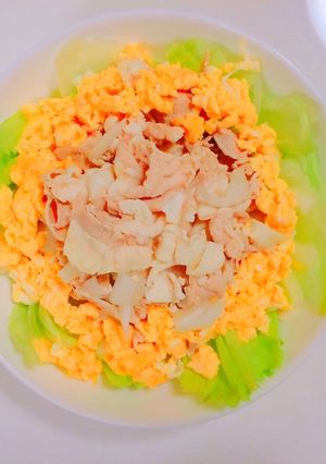 お肉たっぷり！豚肉と卵の冷しゃぶサラダ-レシピのメイン写真