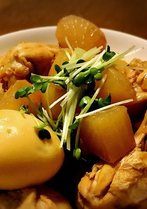 手羽と大根たまごのカレーの炒め煮-レシピのメイン写真