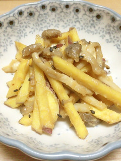 きのことサツマイモの味噌きんぴら-レシピのメイン写真