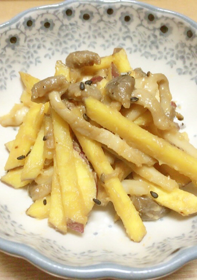 きのことサツマイモの味噌きんぴら-レシピのメイン写真
