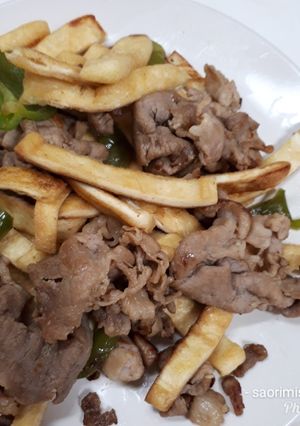 北の大豆 きぬ練りおあげ＆豚肉の炒めもの-レシピのメイン写真