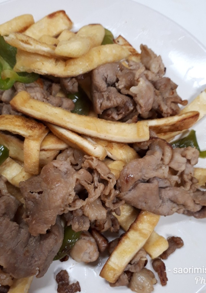 北の大豆 きぬ練りおあげ＆豚肉の炒めもの-レシピのメイン写真