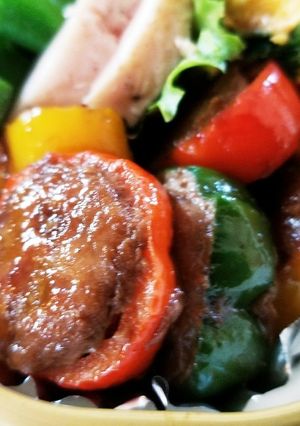 お弁当に✨カラーピーマンの肉詰め-レシピのメイン写真