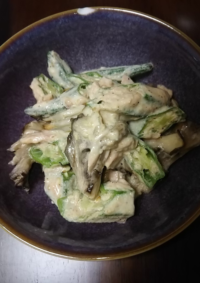 オクラと舞茸のマヨサラダ-レシピのメイン写真