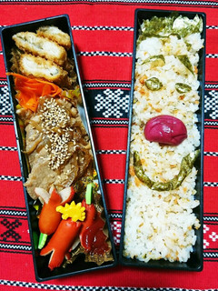 旦那弁当❤鮭と青のりご飯-レシピのメイン写真