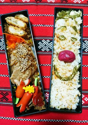 旦那弁当❤鮭と青のりご飯-レシピのメイン写真