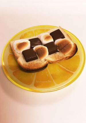 ❁ブラックチョコとマシュマロのトースト❁-レシピのメイン写真
