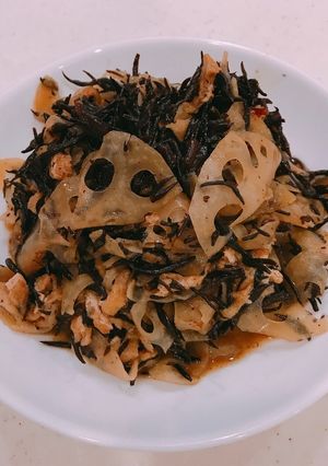 甘辛が旨い！蓮根が入った、ひじきの煮物！-レシピのメイン写真