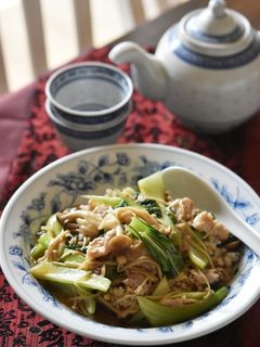 チンゲン菜ときのこのあんかけご飯-レシピのメイン写真