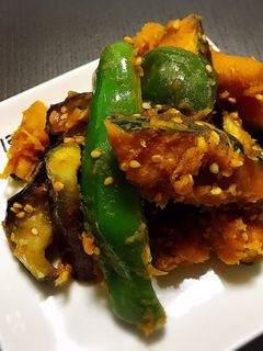 南瓜と余り野菜で甘辛炒め-レシピのメイン写真