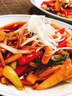 鯵の唐揚げ中華風ピリ辛甘酢野菜あん-レシピのメイン写真
