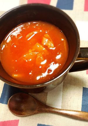 簡単！トマト缶で作る濃厚トマトスープ-レシピのメイン写真