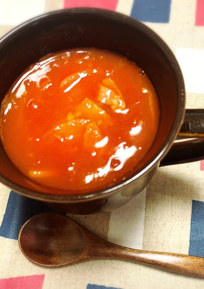 簡単！トマト缶で作る濃厚トマトスープ-レシピのメイン写真