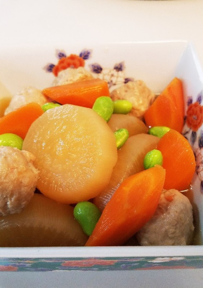 大根と鶏つくねの煮物柚子胡椒を添えて-レシピのメイン写真