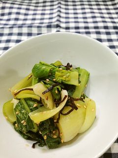 ベジ♪チンゲン菜の塩昆布あえ-レシピのメイン写真