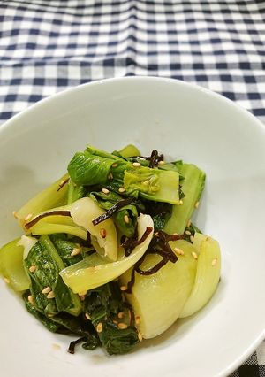 ベジ♪チンゲン菜の塩昆布あえ-レシピのメイン写真